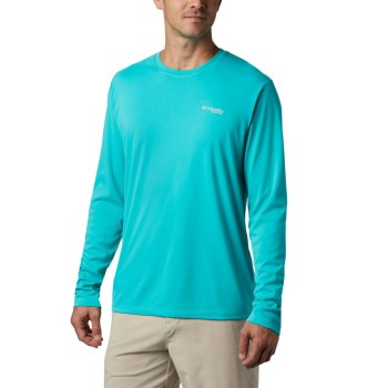 Columbia Muške Majice S Kapuljačom - PFG Zero Rules Long Sleeve Svijetlo Tirkizne | TYNM-08462